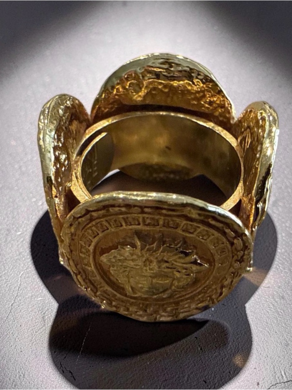 Gold-Tone Versace Statement Ring